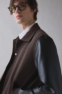 Slate & Stone Faux Leather Varsity Jacket