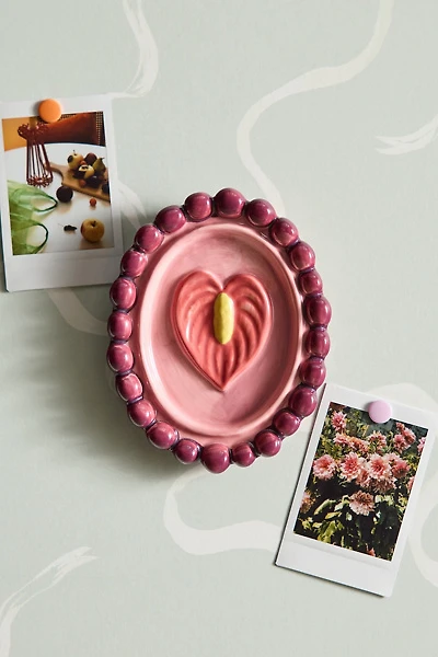 Flower Sculpted Ceramic Wall Hanging