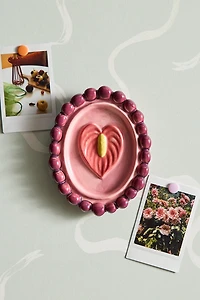 Flower Sculpted Ceramic Wall Hanging