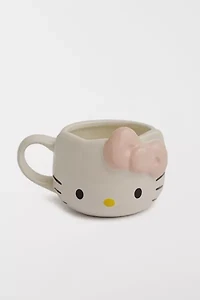 Sanrio Hello Kitty Face Pink Bow Sculpted Ceramic Mug