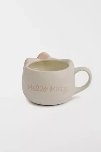 Sanrio Hello Kitty Face Pink Bow Sculpted Ceramic Mug