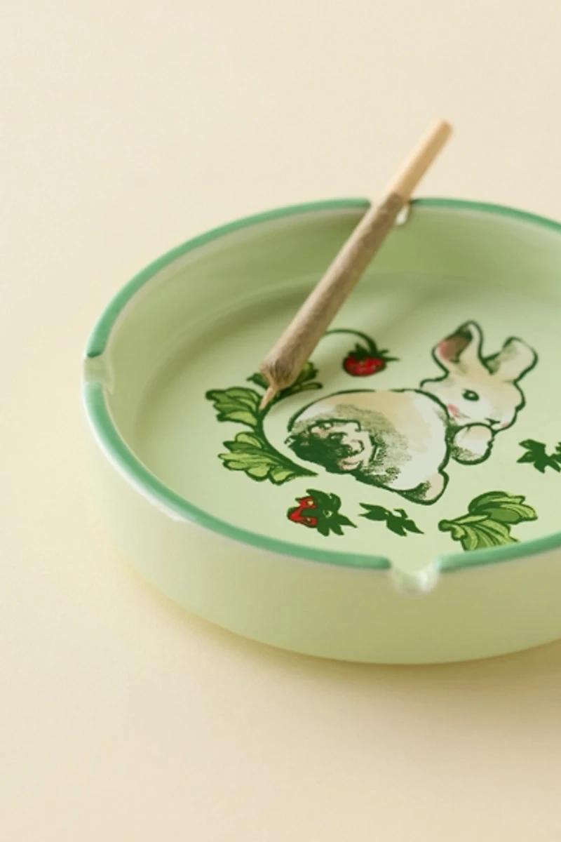 Minimal Icon Graphic Printed Ceramic Ashtray