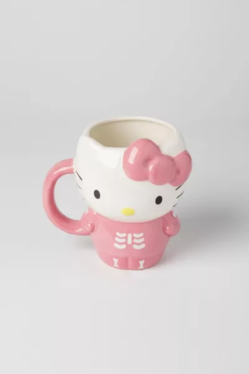 Sanrio Hello Kitty Pink Skeleton Ceramic Mug