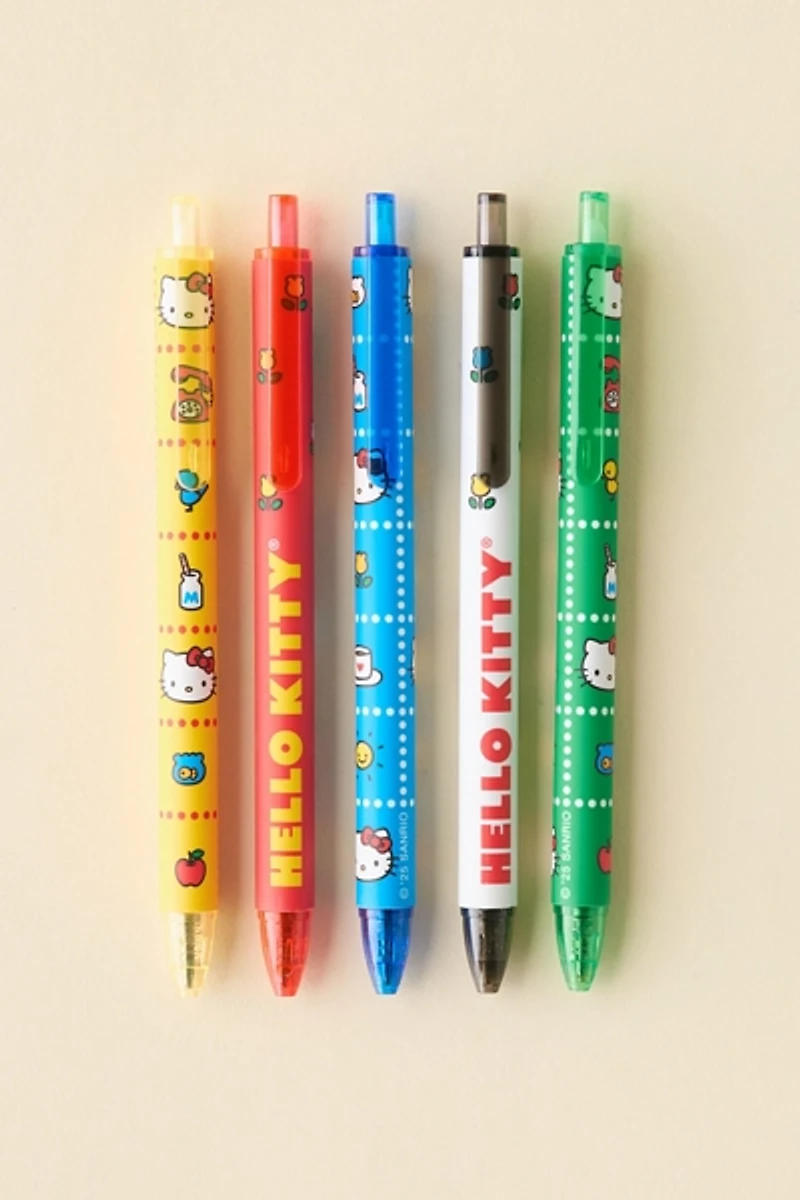 Sanrio Hello Kitty Retro Soft-Touch Gel Pen Set