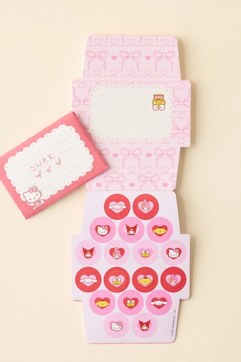 Sanrio Hello Kitty And Friends Foldable Valentine’s Day Note Set