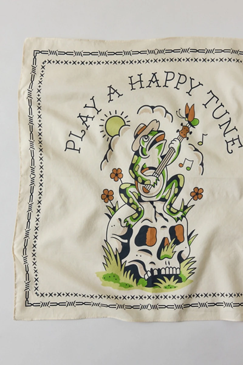 UO Happy Frog Pattern Bandana