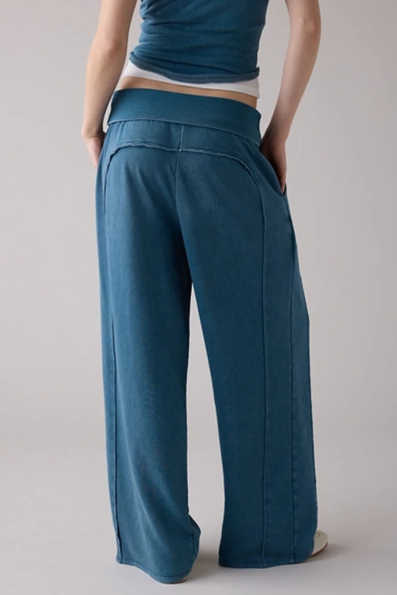 Out From Under Tear It Up Terry Knit Foldover Sweatpant