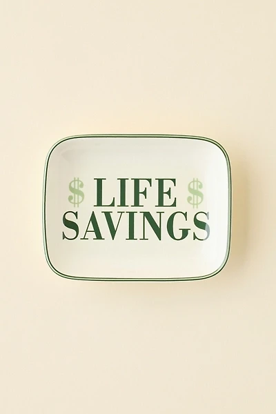 Life Savings Ceramic Trinket Tray