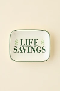 Life Savings Ceramic Trinket Tray