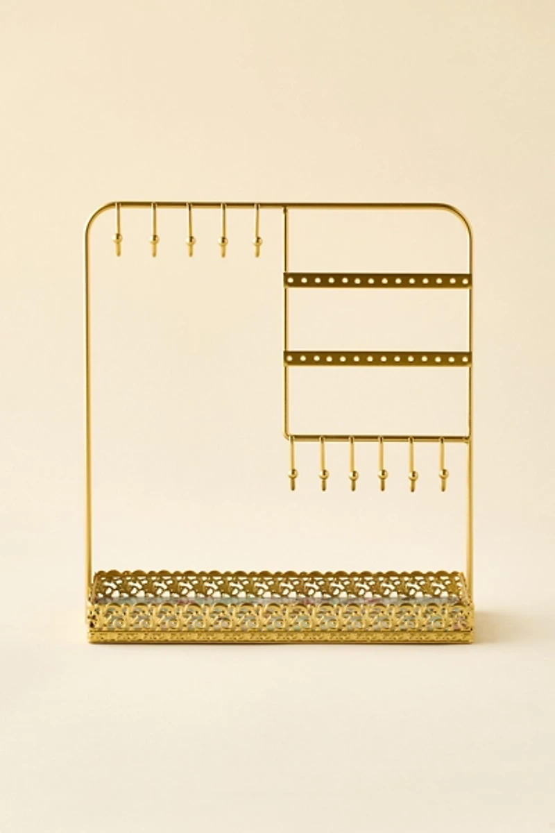 Floral Metal Jewelry Organizer