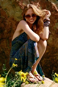 UO Katie Boho Block Heel Sandal