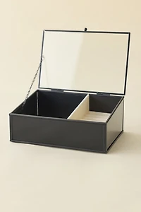 Metal Lift-Top Jewelry Box
