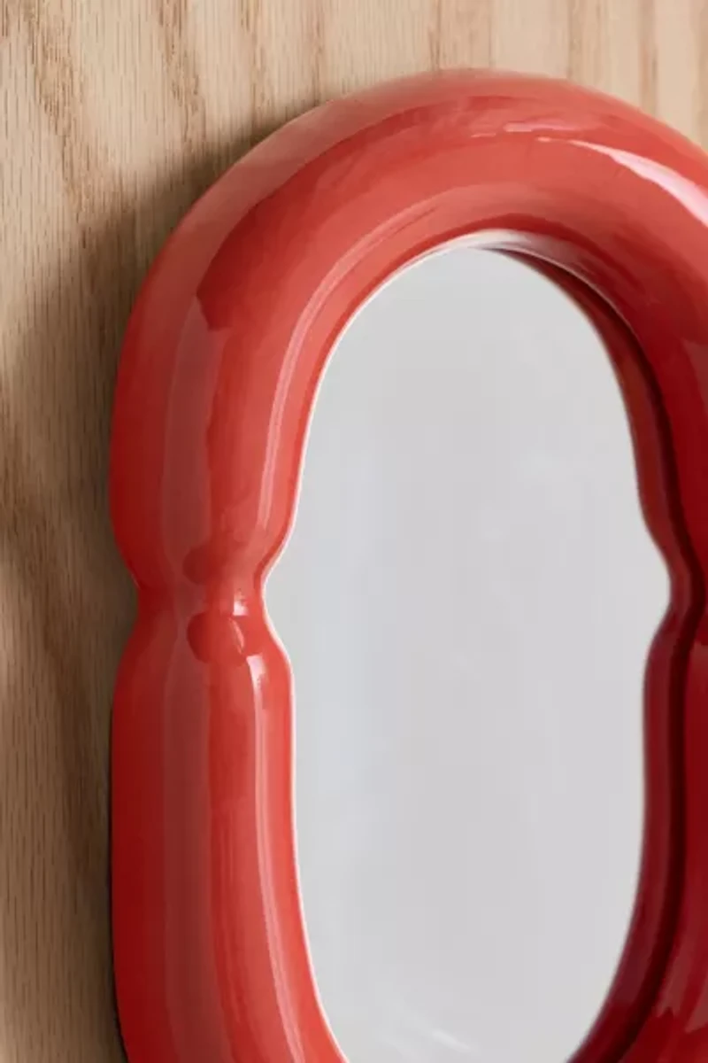 Ceramic Framed Tabletop & Wall Mirror