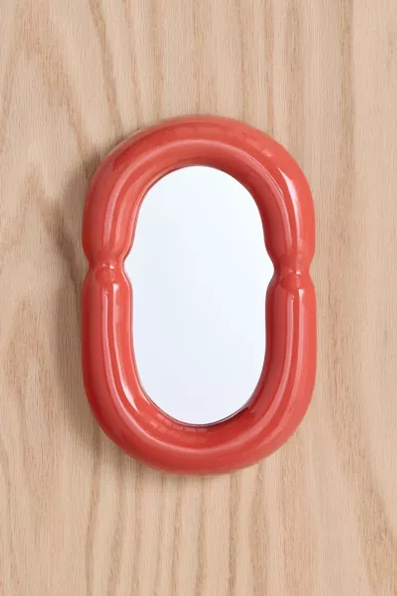 Ceramic Framed Tabletop & Wall Mirror