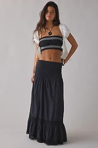 Kimchi Blue Tulip Ruffle Smocked Bandeau Top