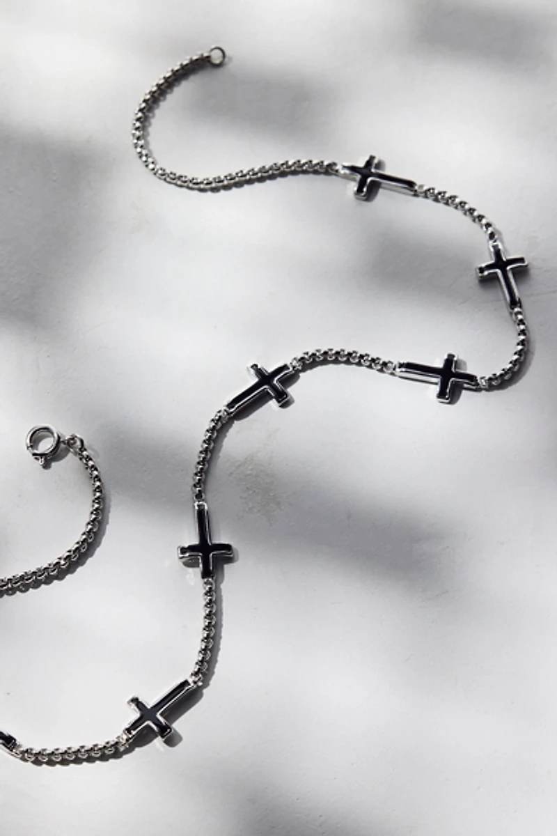 Silver Cross Chain Necklace
