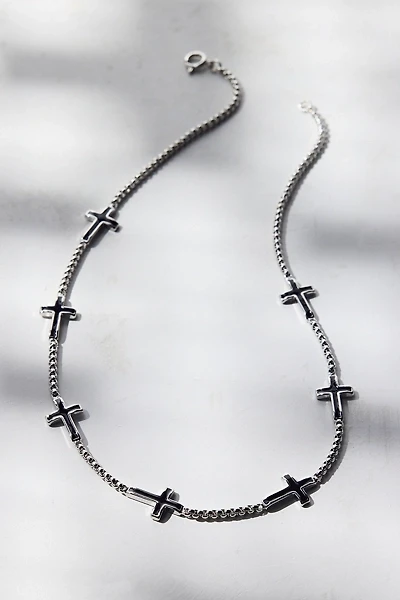Silver Cross Chain Necklace