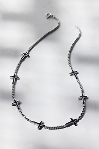 Silver Cross Chain Necklace