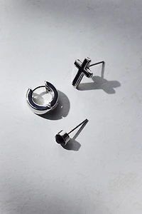 Phantom Single Stud & Hoop Earring Set