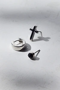 Phantom Single Stud & Hoop Earring Set