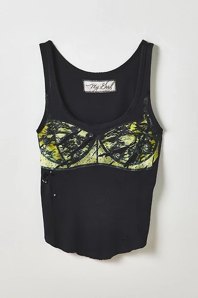 Vintage By My Grrl Bra Cropped Tank Top