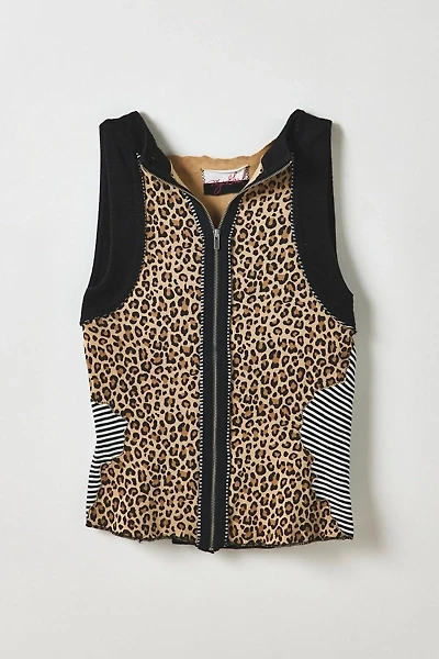 Vintage By My Grrl Mixi Patchwork Printed Zip-Front Tank Top