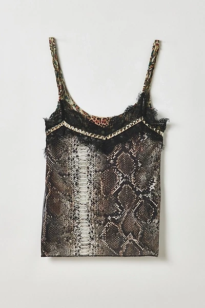 Vintage By My Grrl Mixed Animal + Floral Print Slip Cami