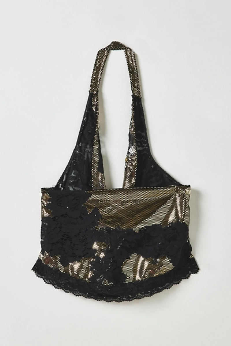 Vintage By My Grrl Deco Sparkling Cowl Halter Top