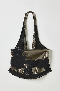 Vintage By My Grrl Deco Sparkling Cowl Halter Top