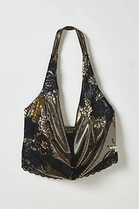 Vintage By My Grrl Deco Sparkling Cowl Halter Top