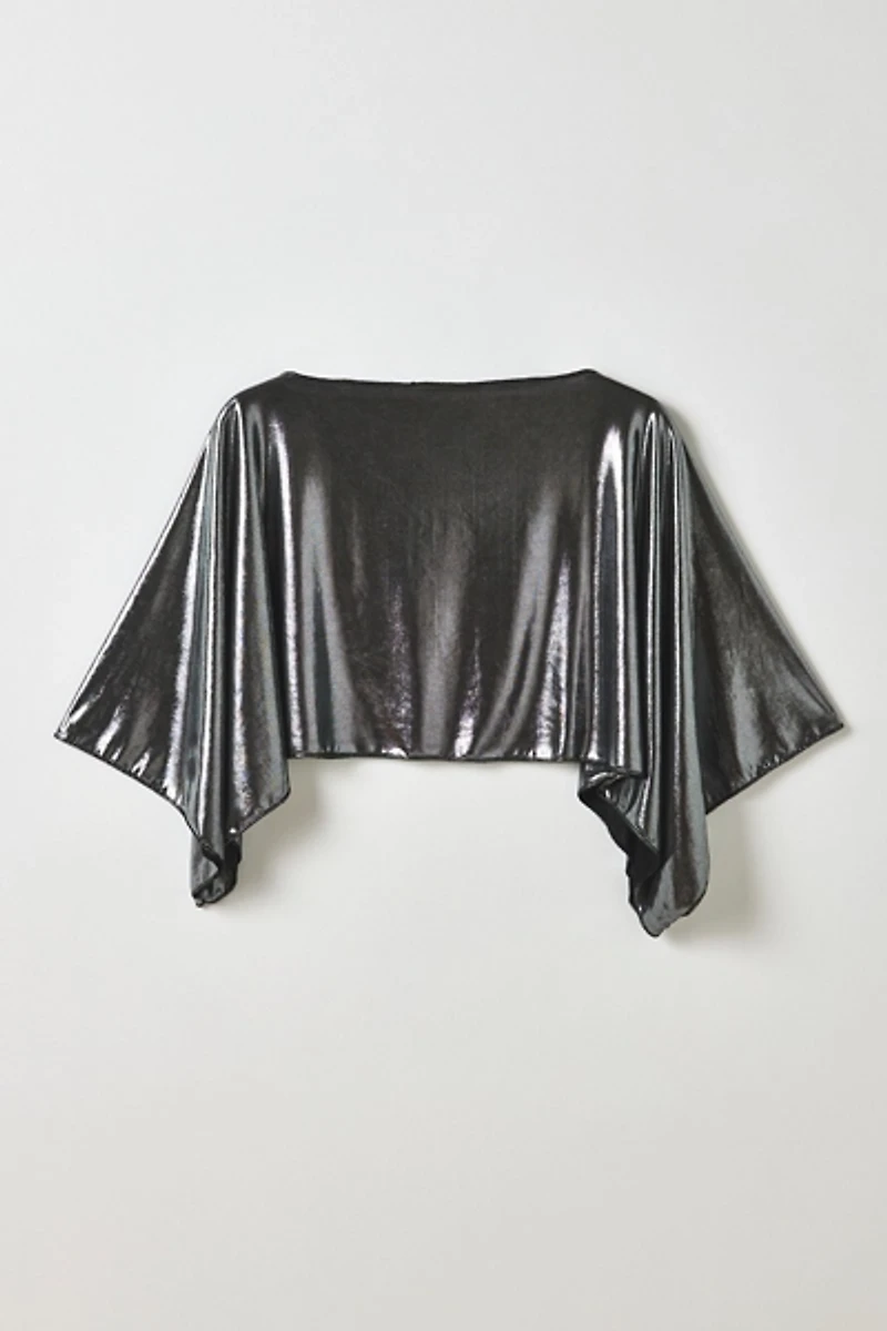 Vintage By My Grrl Metallic Cape Top