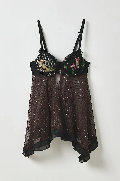 Vintage By My Grrl Sequin Beaded Swing Babydoll Tank Top