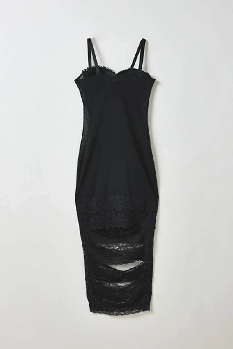 Vintage By My Grrl Sheer Mesh Midi Dress