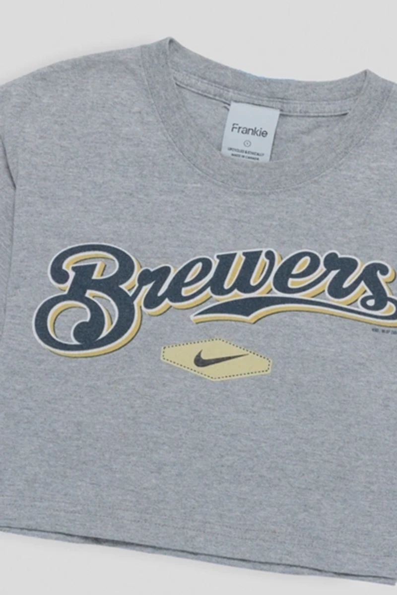 Frankie Collective Rework Milwaukee Brewers Crop Tee