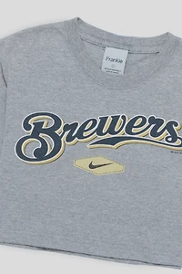 Frankie Collective Rework Milwaukee Brewers Crop Tee