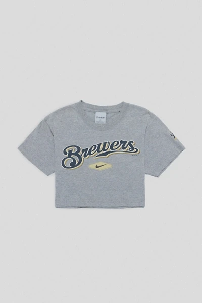 Frankie Collective Rework Milwaukee Brewers Crop Tee