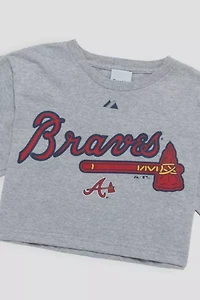 Frankie Collective Rework Atlanta Braves Crop Tee