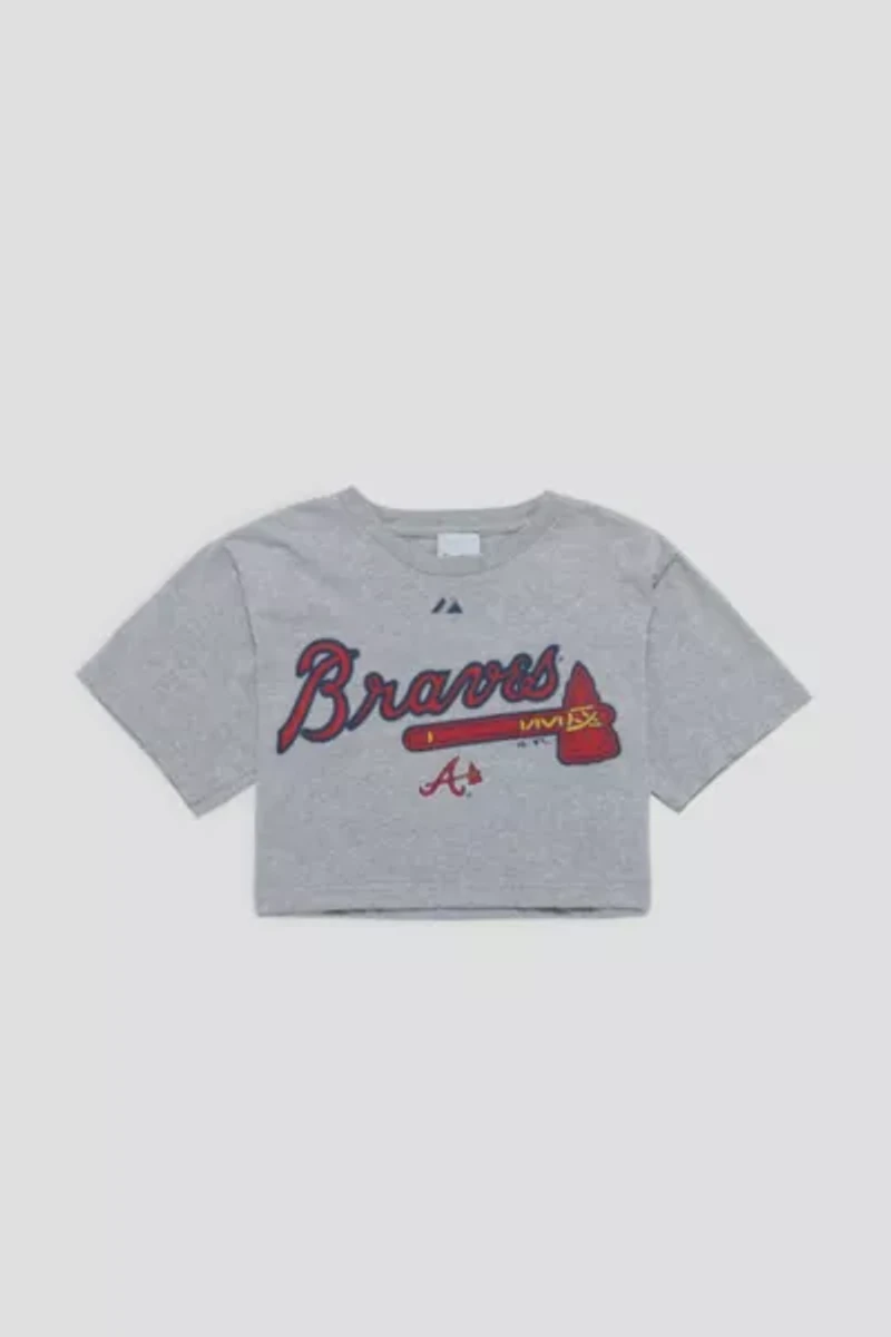 Frankie Collective Rework Atlanta Braves Crop Tee