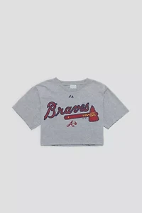 Frankie Collective Rework Atlanta Braves Crop Tee