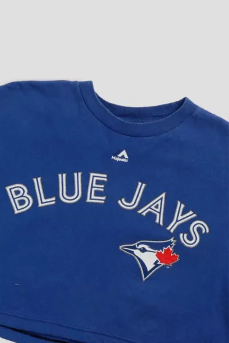Frankie Collective Rework Toronto Blue Jays MLB Crop Tee