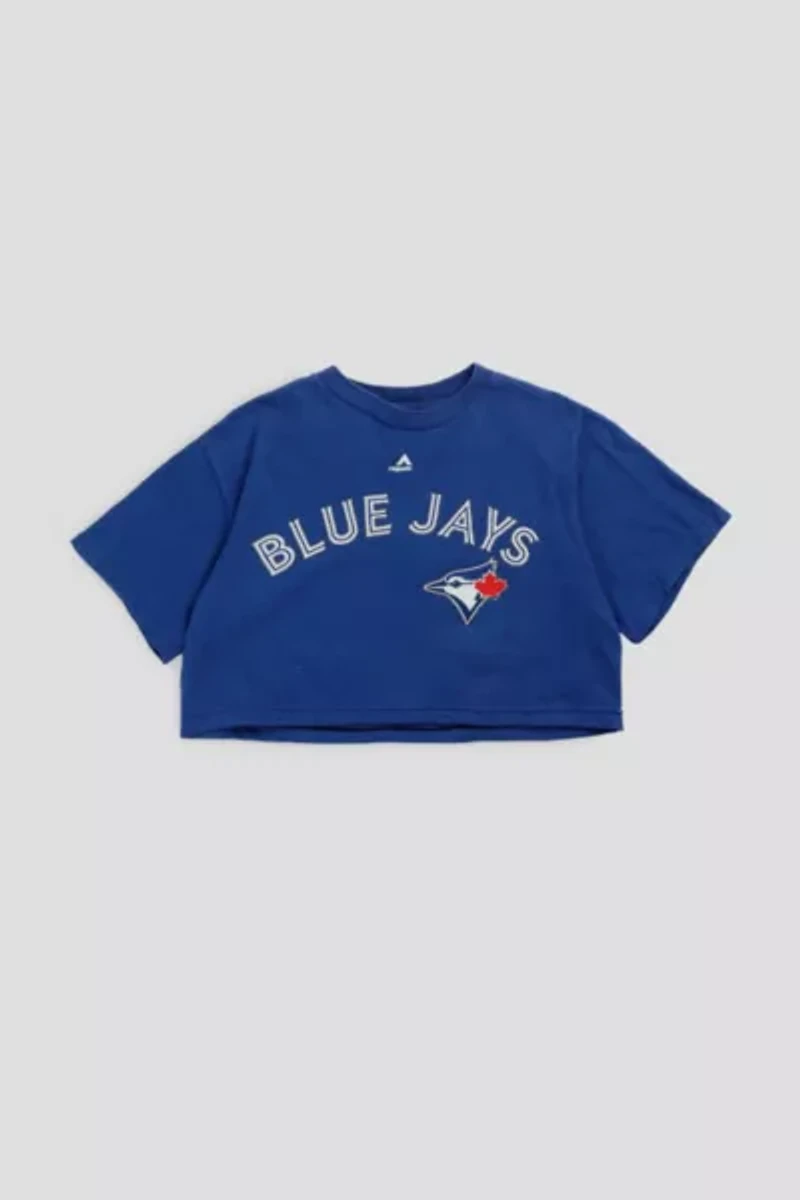 Frankie Collective Rework Toronto Blue Jays MLB Crop Tee