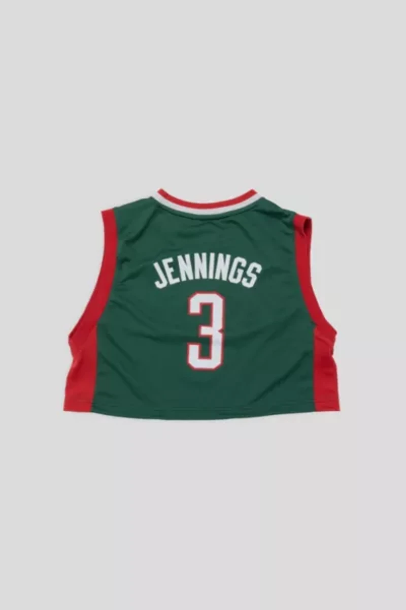 Frankie Collective Rework Milwaukee Bucks Baseball Crop Jersey