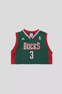 Frankie Collective Rework Milwaukee Bucks Baseball Crop Jersey