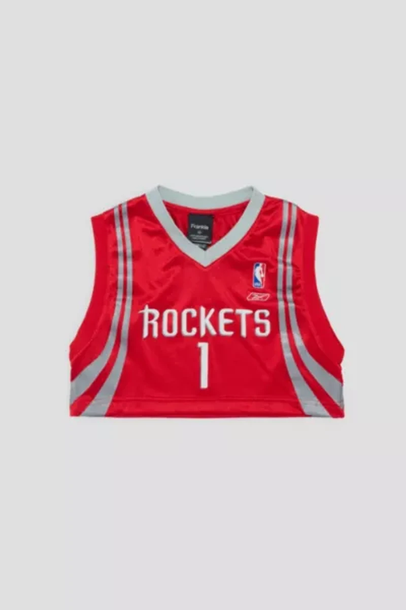 Frankie Collective Rework Houston Rockets Basketball Crop Jersey