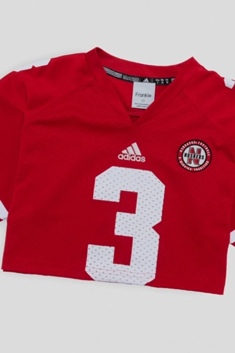 Frankie Collective Rework Nebraska Huskers Crop Jersey
