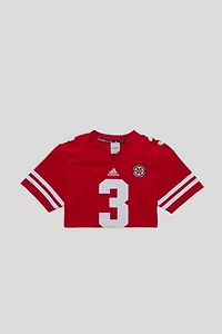 Frankie Collective Rework Nebraska Huskers Crop Jersey