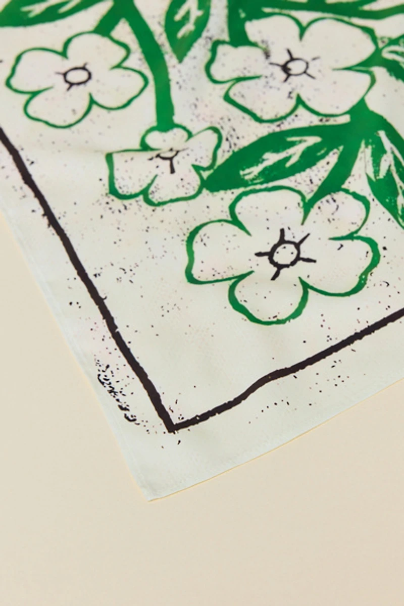 Wish Me Luck Flower Pattern Bandana