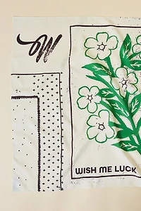Wish Me Luck Flower Pattern Bandana