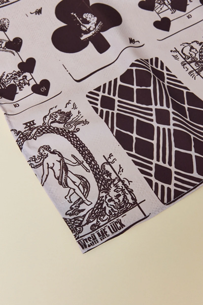 Wish Me Luck Playing Card Pattern Bandana