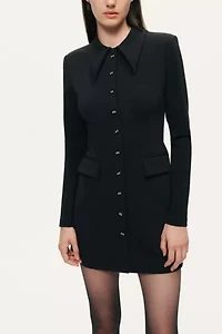 Nocturne Tailored Collar Mini Dress